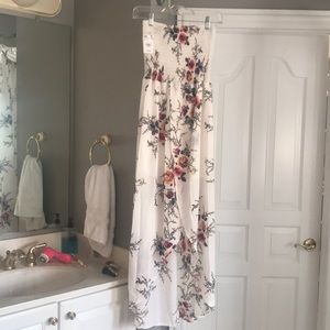 Adorable strapless high low dress w/ floral print